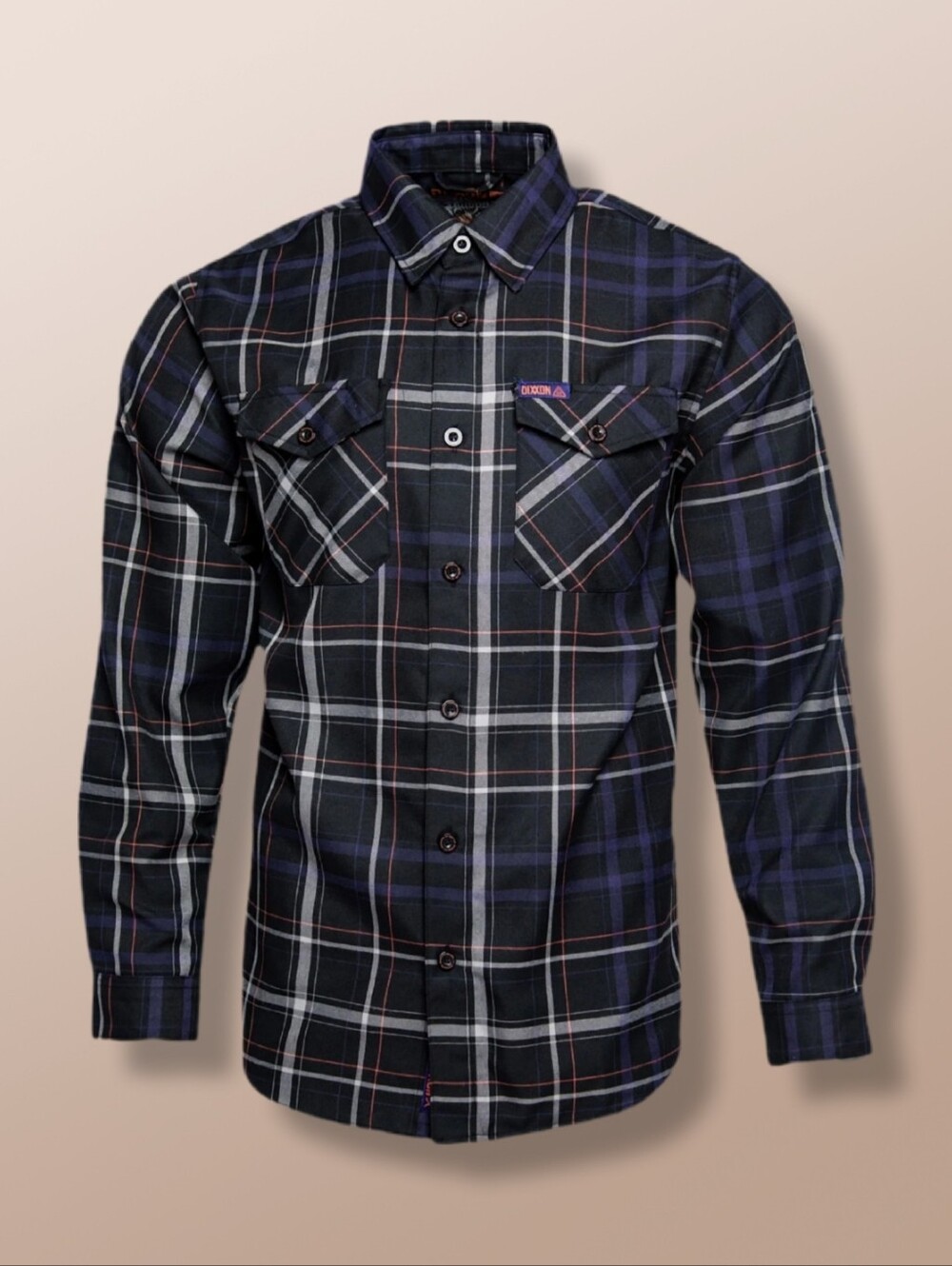DIXXON Fit for an Autopsy NWT Black & Navy Plaid Long-Sleeve Button-Up Shirt